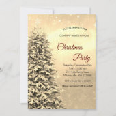 Élégant arbre de Noël festif Invitation (Devant)