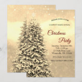 Élégant arbre de Noël festif Invitation (Devant / Derrière)
