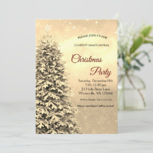 Élégant arbre de Noël festif Invitation