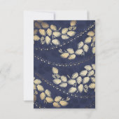 Elégant arbre Feuilles et lumière mariage cartes R (Dos)