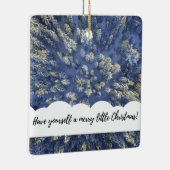 Élégant Arbres blancs Carré ornement de Noël (Droite)