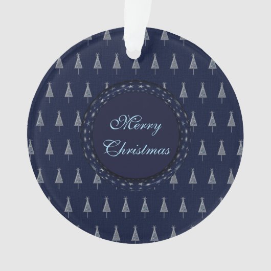 Élégant Arbres de Noël Bleus et étoiles (devant)