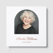 Elégant arc amoureux mémoire funéraire photo mémor (Recto)