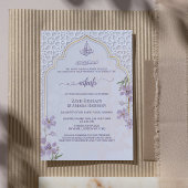 Elégant Arc Islamique Nikah Invitation | Aquarelle