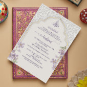 Elégant Arc Islamique Walima Invitation | Pourpre