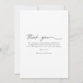 Elégant Arc Photo Bijou Tone Mariage Merci (Dos)