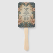 Elegant Arch Art Nouveau Wedding Handwaaier (Achterkant)