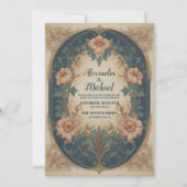 Elegant Arch Art Nouveau Wedding Kaart (Voorkant)