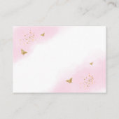 Elegant Arch Ballerina Luier Raffle Baby shower Informatiekaartje (Achterkant)