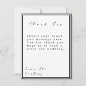 Elegant Arch Custom Wedding Dank u kaart (Achterkant)