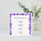 Elegant Arch Floral Wedding Program | Acrylic  Programma (Staand voorkant)