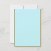 Elegant Arch lijst Aqua Indian bruiloft RSVP Kaart (Achterkant)