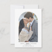 Elegant Arch Love and Bedankt 2 Photo Wedding (Voorkant)