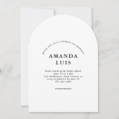 Elegant Arch Photo Afstuderen Kaart (Achterkant)