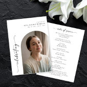 Elegant Arch Photo Celebration of Life Funeral Programma