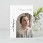 Elegant Arch Photo Celebration of Life Funeral Programma (Staand voorkant)