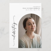 Elegant Arch Photo Celebration of Life Funeral Programma (Voorkant)