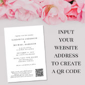 Elegant Arch Photo QR Code Weddenschap Kaart