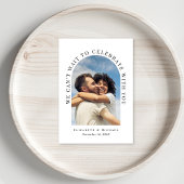 Elegant Arch Photo QR Code Weddenschap RSVP Kaartje