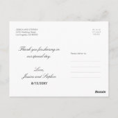 Elegant Arch Photo Script Modern Love Bedankt Briefkaart (Achterkant)