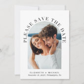 Elegant Arch Photo Wedding Save The Date (Voorkant)