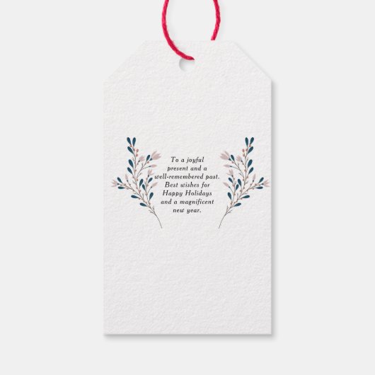 Elegant Arch Photo Winter Holiday Cadeaulabel (Achterkant)
