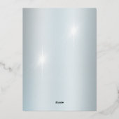 Elegant Arch Silver 25th Wedding Jubileum Party Folie Uitnodiging (Achterkant)