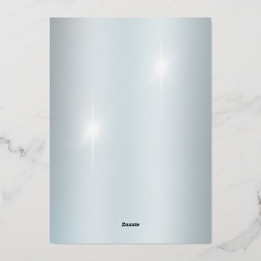 Elegant Arch Silver 25th Wedding Jubileum Party Folie Uitnodiging (Achterkant)