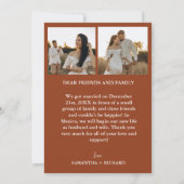 Elégant Arch Terracotta elopemente faire-part (Dos)