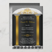 Elegant Architect Architecture Afstuderen Kaart (Voorkant / Achterkant)