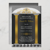 Elegant Architect Architecture Compass Afstuderen Kaart (Voorkant / Achterkant)