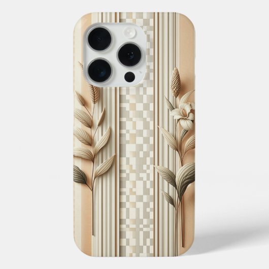 Elegant Architectural Botanical Phone Case - Beige (Achterkant)