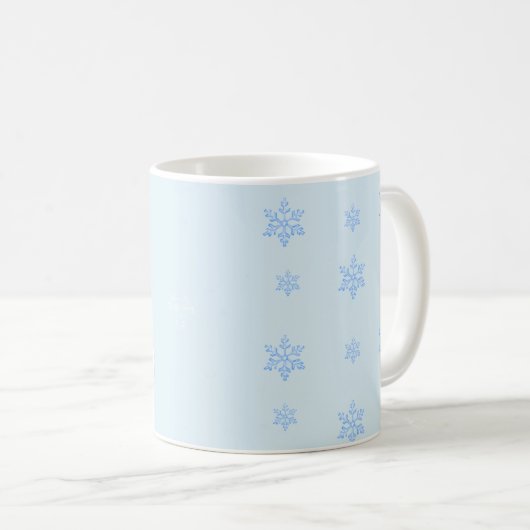 Elegant Arctic Fox with Snowflake Design Mug (Devant droit)