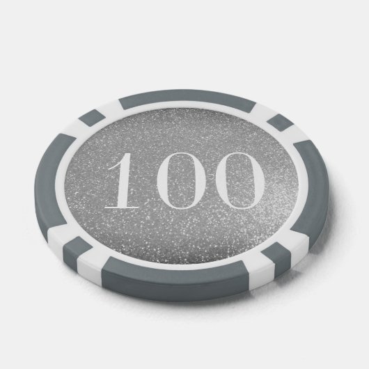 Elegant argent parties scintillant casino jetons j (Simple)