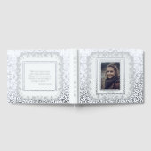 Elégant Argent Real Foil Funeral Livre d'invités P (Complet)