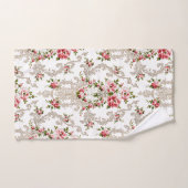 Élégant Arrière - plan Floral-Blanc Rococo (Serviette à main)