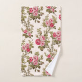 Élégant Arrière - plan Vintage rose Roses-Buff (Serviette à main)
