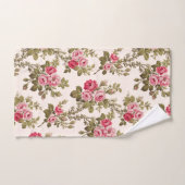 Élégant Arrière - plan Vintage rose Roses-Buff (Serviette à main)