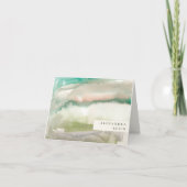 Élégant Art Abstrait moderne Emerald Nom vert (Devant)