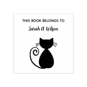 Elegant Art Cat Book behoort tot gepersonaliseerd Rubberstempel