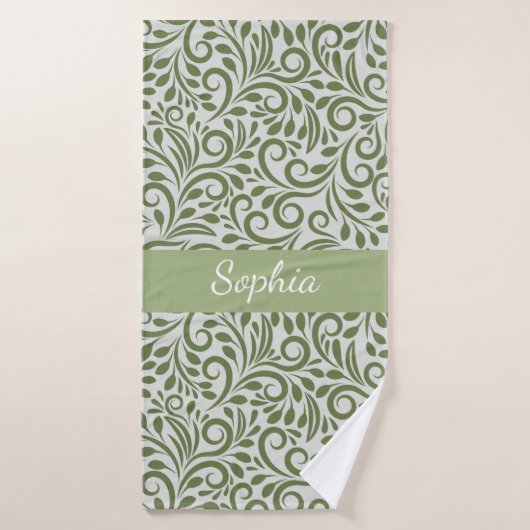 Elégant Art de forme verte bio pour cadeaux (Serviette de bain)