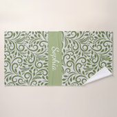 Elégant Art de forme verte bio pour cadeaux (Serviette de bain)