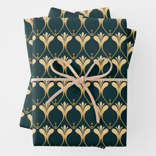 Elegant Art Deco betegeld patroon Inpakpapier Vel (In situ)