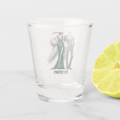 Elegant Art Deco couple customizable Shot Glas (Achterkant)