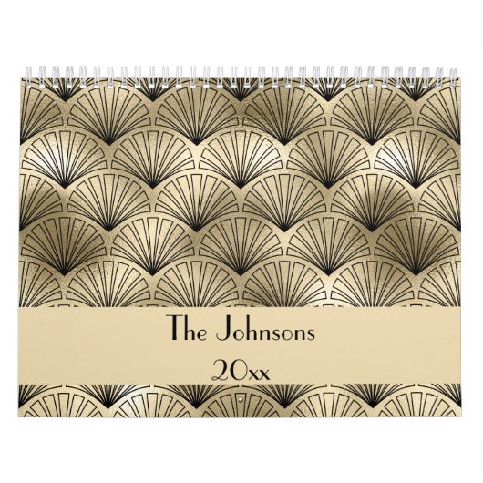Elegant Art Deco Custom Kalender (Hoes)