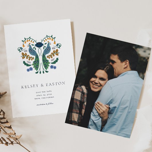 Elégant Art Déco Enregistrer la carte Date avec Ph