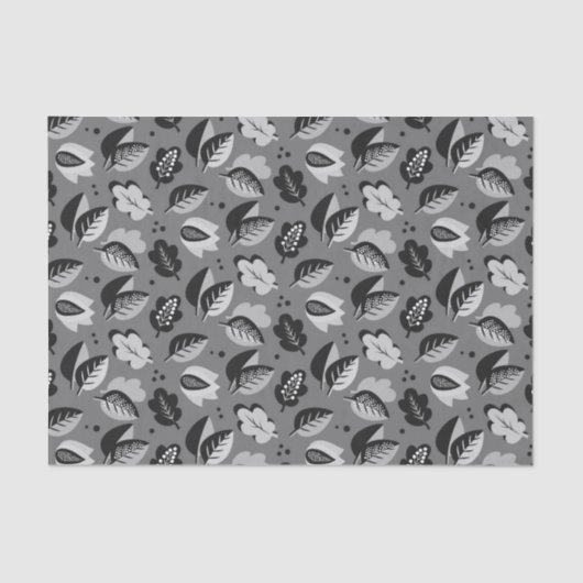 Elegant Art Deco Fall Leaves Autumn Patroon Tissuepapier (Voorkant)
