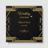 Elégant Art Déco Gatsby Mariage Livre d'hôtes (Recto)