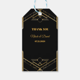Elegant Art Deco Gatsby Wedding Gift Labels Cadeaulabel