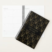 Elegant Art Deco Geometric Pattern| Zwart en goud Planner (Display)